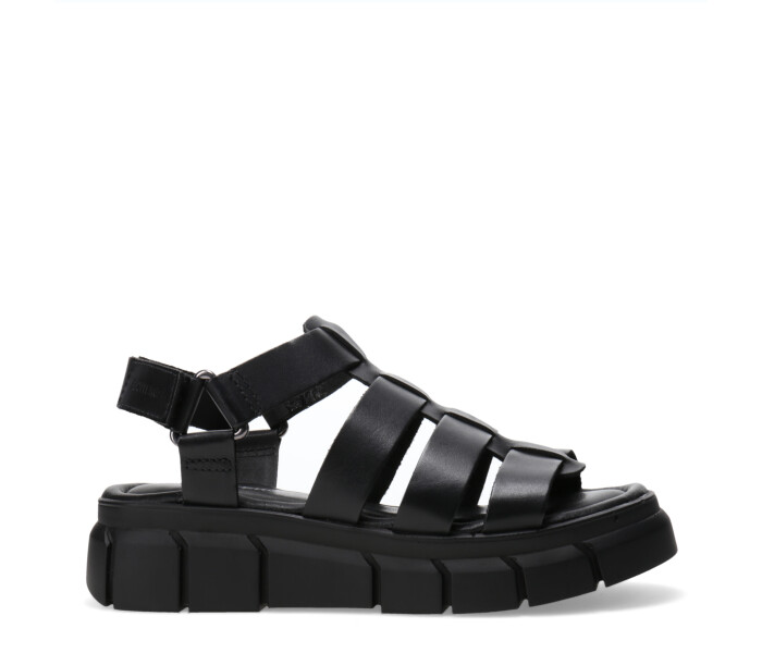 Sandalias de Mujer Bottero de tiras c/velcro Negro