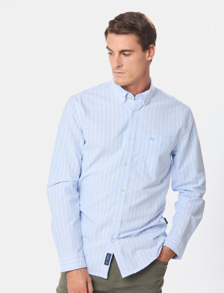 CAMISA OXFORD Celeste