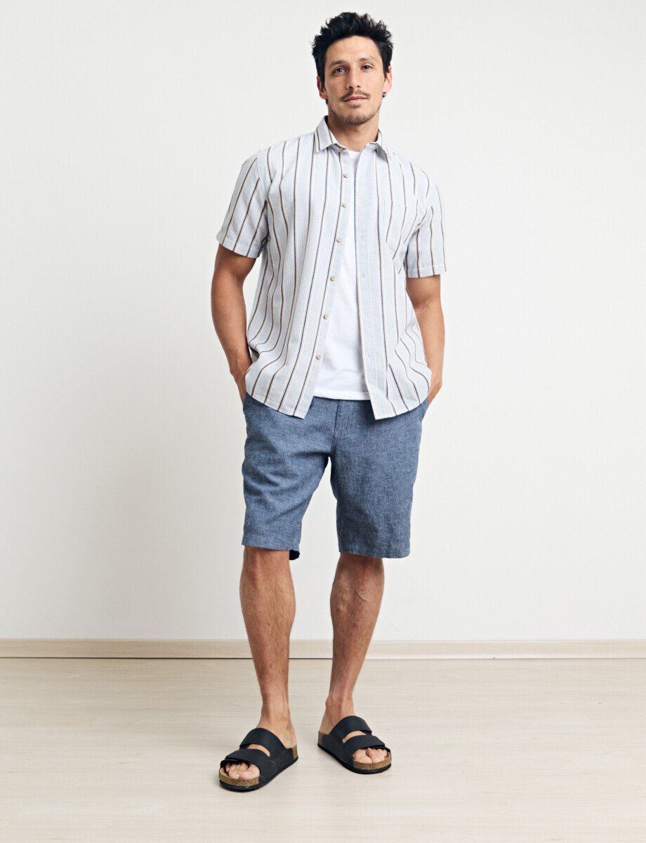 012632 CAMISA HARRINGTON LABEL Natural/tostado