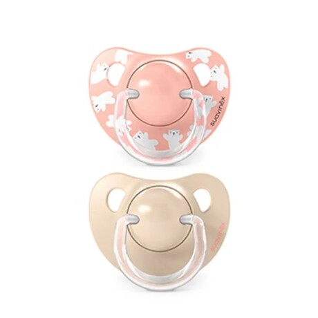 Setx2 Chupetes tetina anatomica 6-18m oso coral
