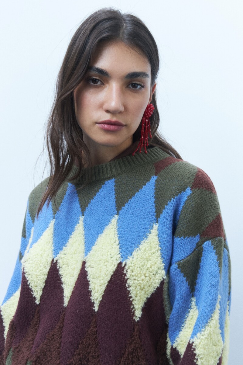 Sweater rombos verde