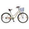 Bicicleta de paseo Baccio Ipanema Lady Vintage rodado 26 con canasto CREMA