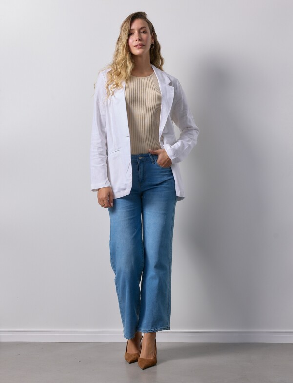 Blazer Lino BLANCO