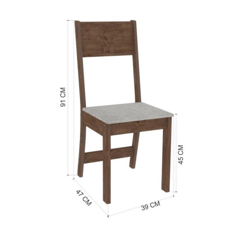 Juego de comedor Karla de 4 Sillas y una Mesa Rectangular Marrón Lino Juego de comedor Karla de 4 Sillas y una Mesa Rectangular Marrón Lino