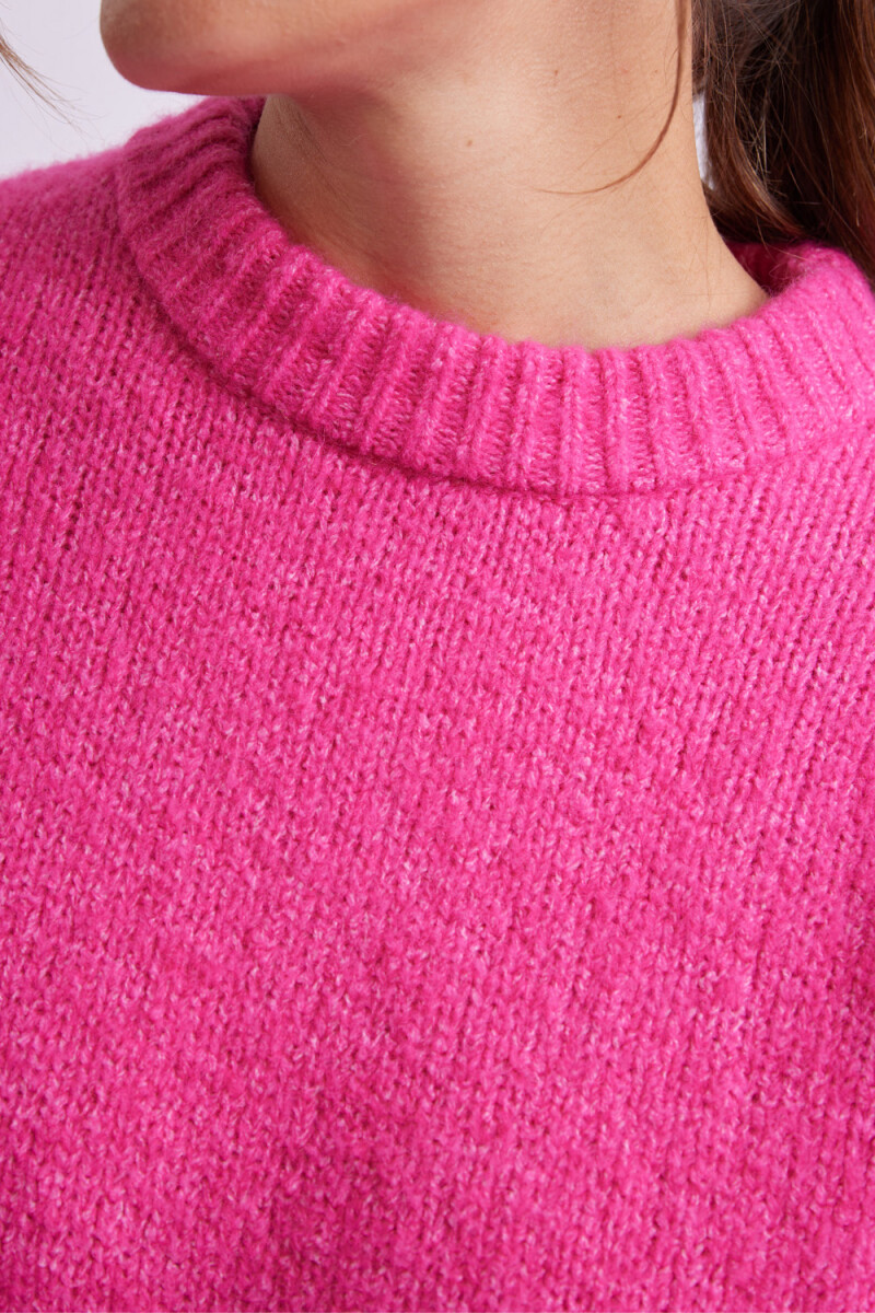 Buzo de punto básico Fucsia