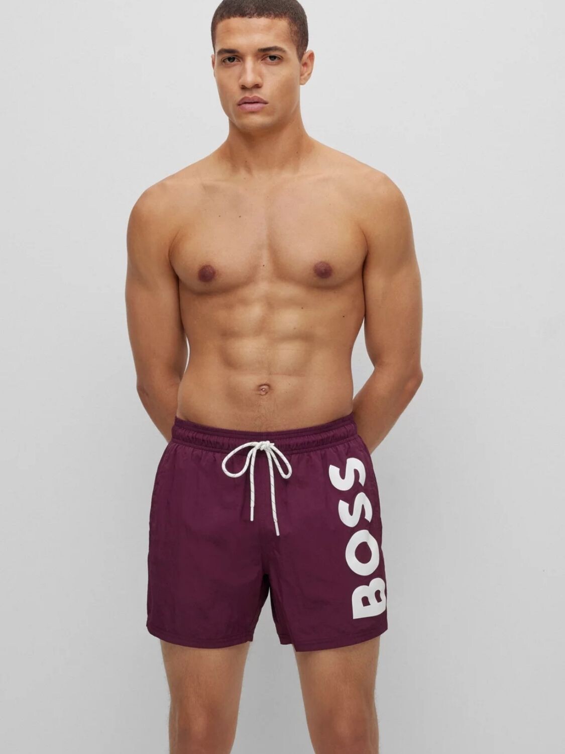 Hugo Boss -Short de baño, Octopus Bordó