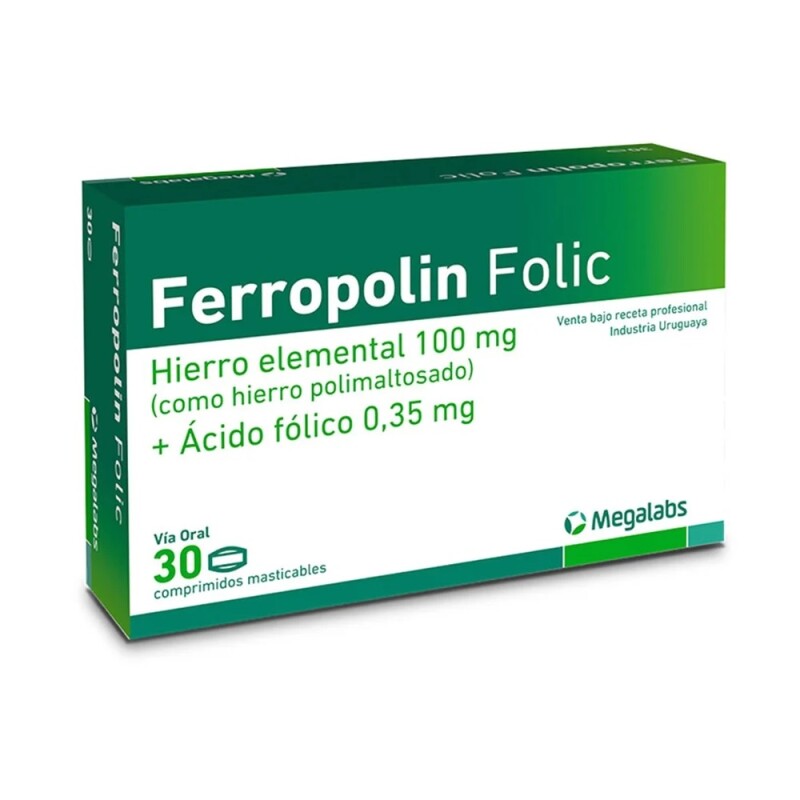 Ferropolin Folic 100 Mg. 30 Comp. Ferropolin Folic 100 Mg. 30 Comp.
