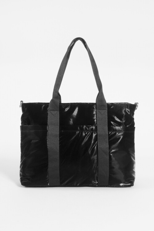 Bolso porta laptop shinny negro