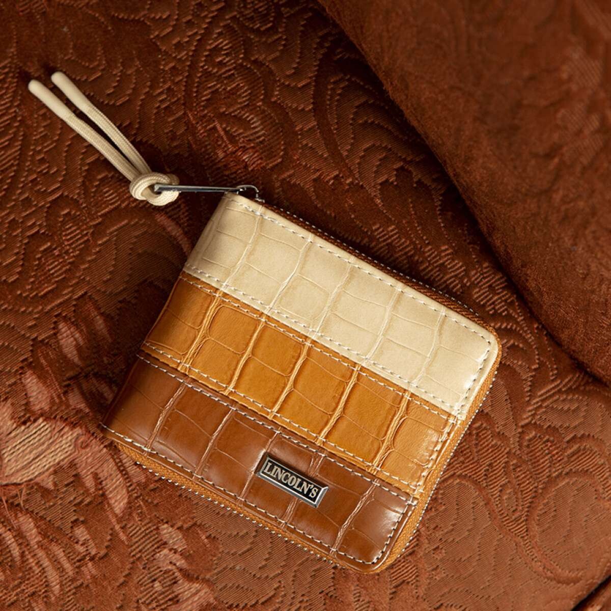 Billetera Candela Croco - Arena Suela Habano 