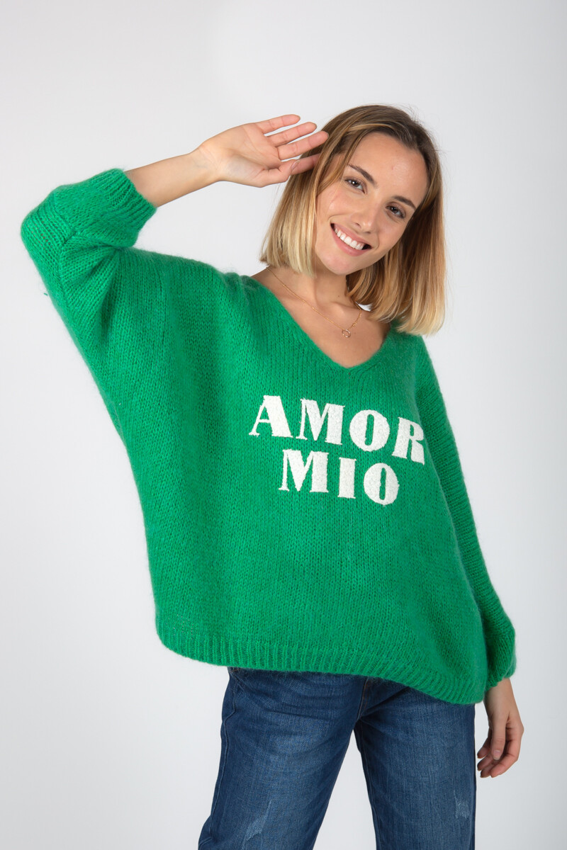 Sweater Amor mío Verde