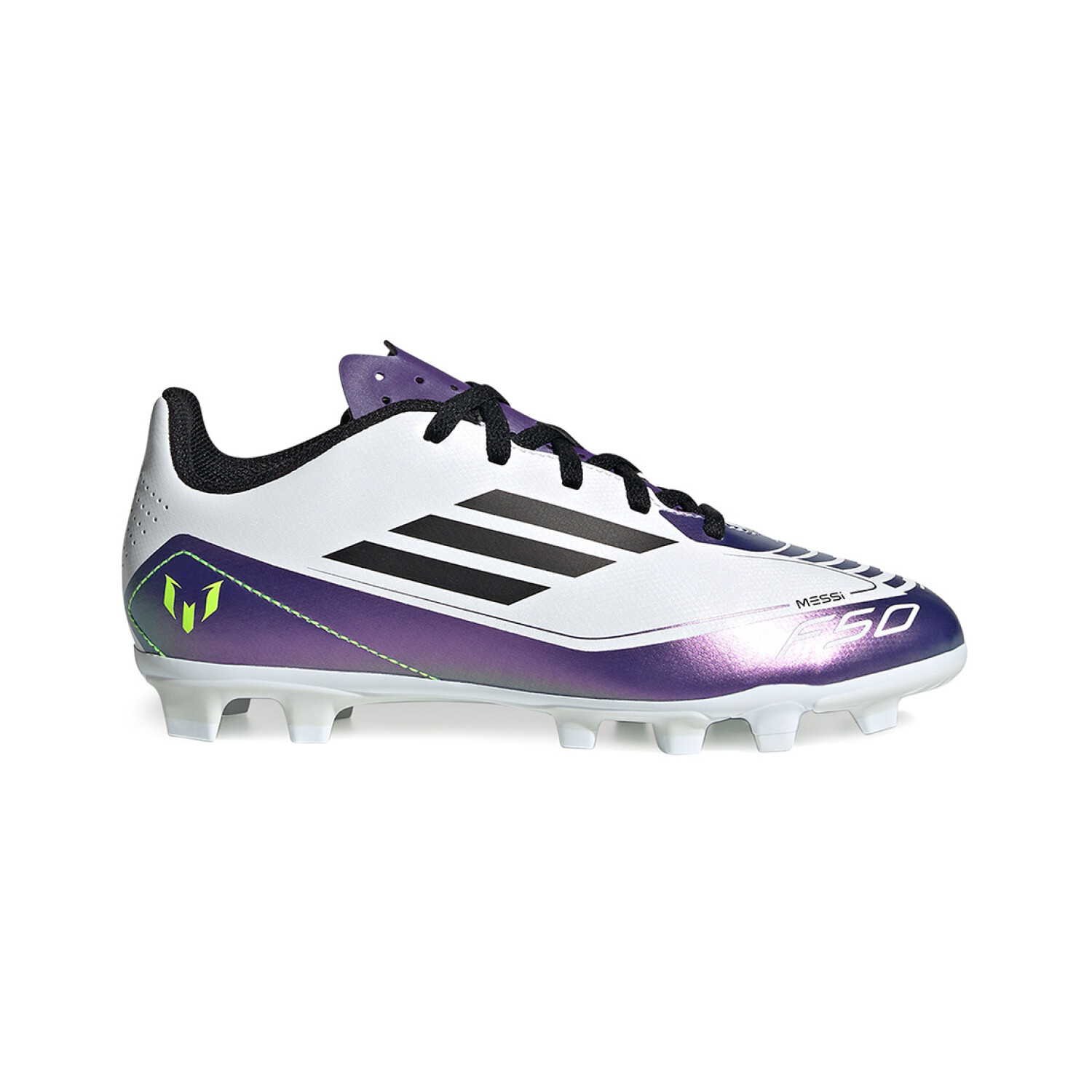Adidas F50 Club Fxg J Messi Blanco violeta Macri