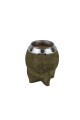 Mate de calabaza forrado en cuero modelo torpedo verde