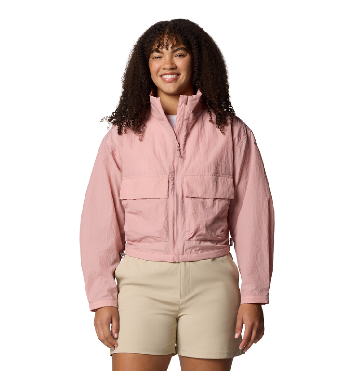 Campera Paracutie Cropped Cargo Mujer - Eraser Pink 