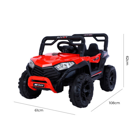 Auto Cuatriciclo A Bateria Arenero Luz Y Sonido Rojo