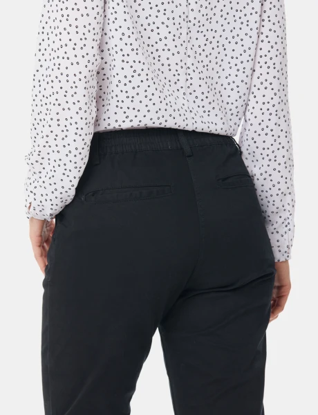 PANTALON RECTO DE GABARDINA Negro