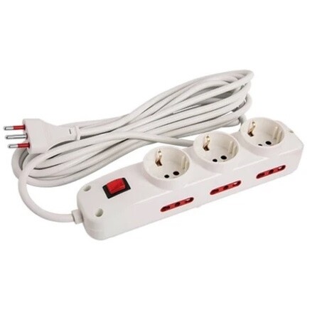 Alargue 3 Metros 3XSCHUKO 6X3L a Ficha 3L Conatel 001