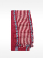 Pañuelo De Algodón Estampado burdeos