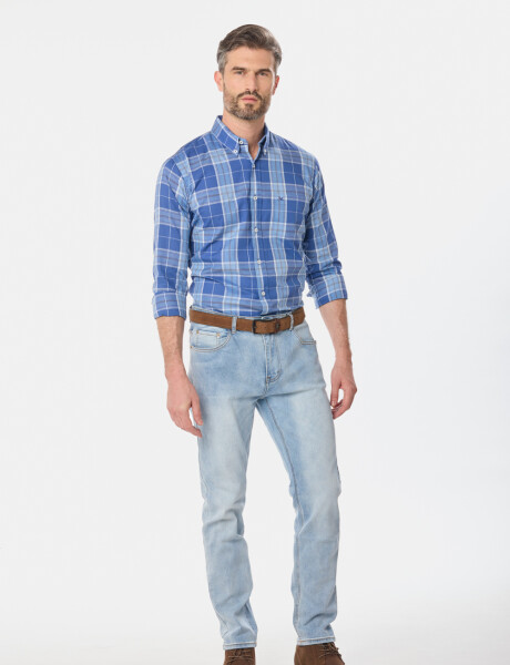PANTALÓN DE JEAN SKINNY Celeste