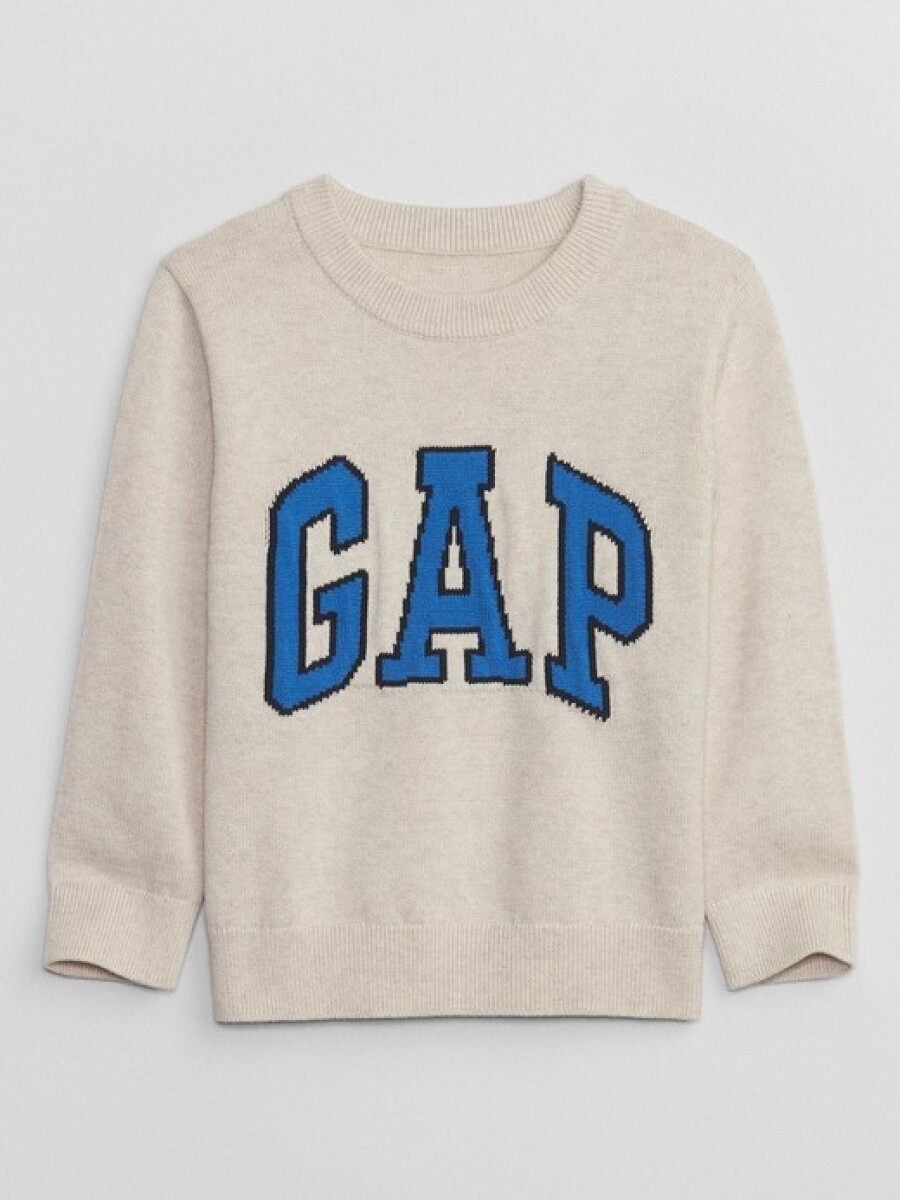 Sweater Logo Gap Toddler Niño - Ivory Frost 