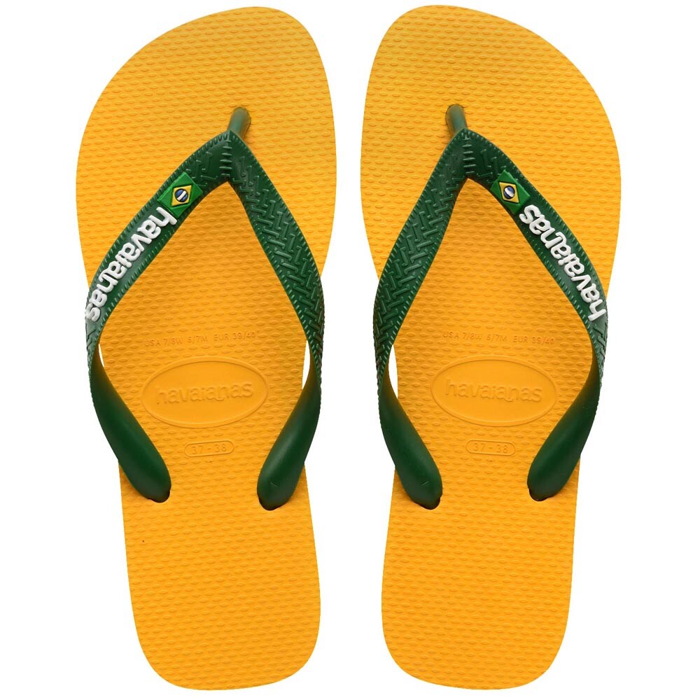 Sandalias Havaianas Brasil Logo Hombre Amarillo Pop