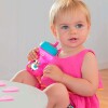 Vaso antiderrame 12 m + CHICCO rosa llama