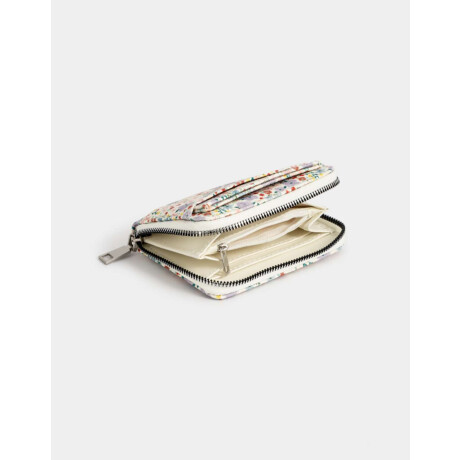 Billetera Con Bolsillo Estampado Flores