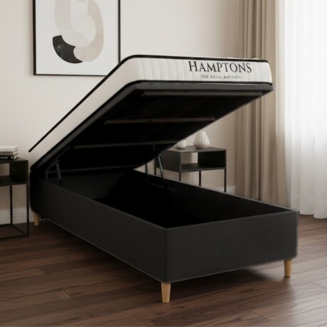 Sommier Baúl 1 plaza Smartbox Memory Foam Negro