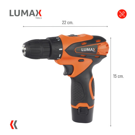 Taladro Lumax Atornillador a batería 12V Taladro Lumax Atornillador a batería 12V