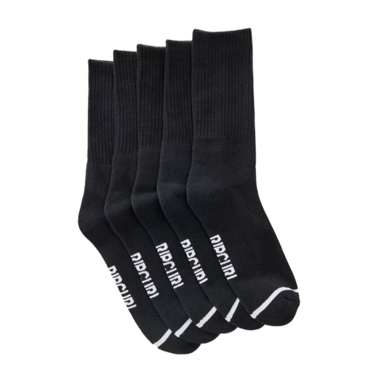 Medias Rip Curl Classic Surf Crew Sock 5-Pk - Negro 