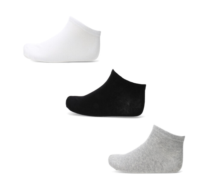 Medias de Mujer Miss Carol Media PLAIN pack x3 Blanco - Negro - Gris