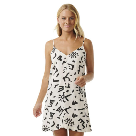 Vestido Rip Curl The Search Mini Dress Blanco Negro