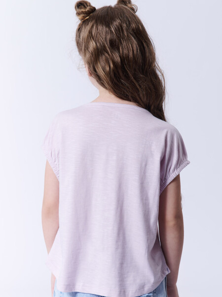 Remera crop Lila