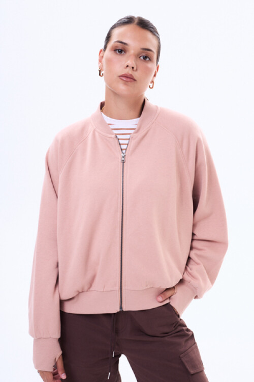 Campera de felpa Taubate Rosado