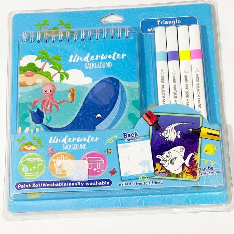 Libro para Dibujar con Marcadores Ballena