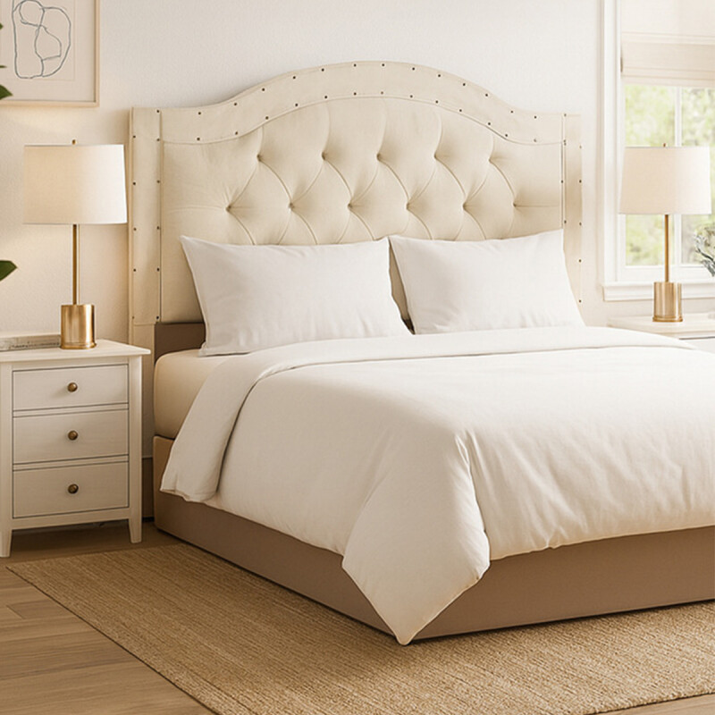 Respaldo Curvo De Sommier Ltc De Madera Forrado En Suede Respaldo Curvo De Sommier Ltc De Madera Forrado En Suede