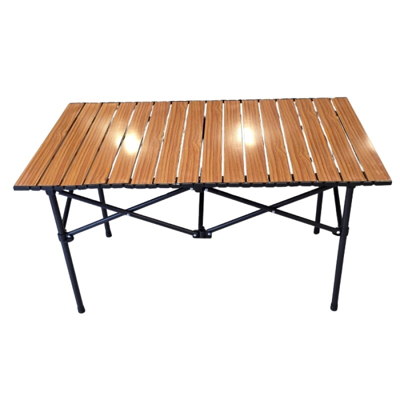 Mesa De Camping Plegable Enrollable Portátil Marron