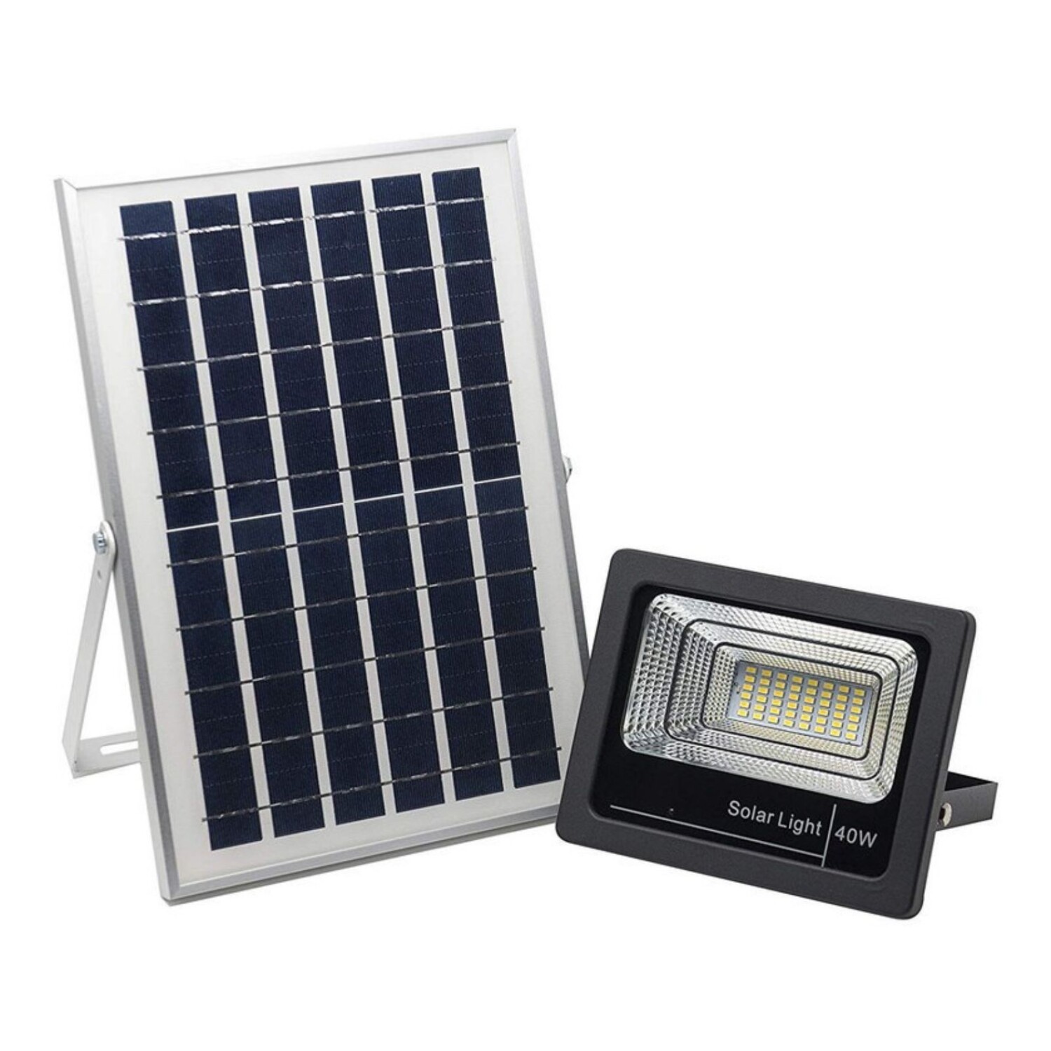 Aplique Reflector Solar 100 Led Recargable Luz Exterior Panel