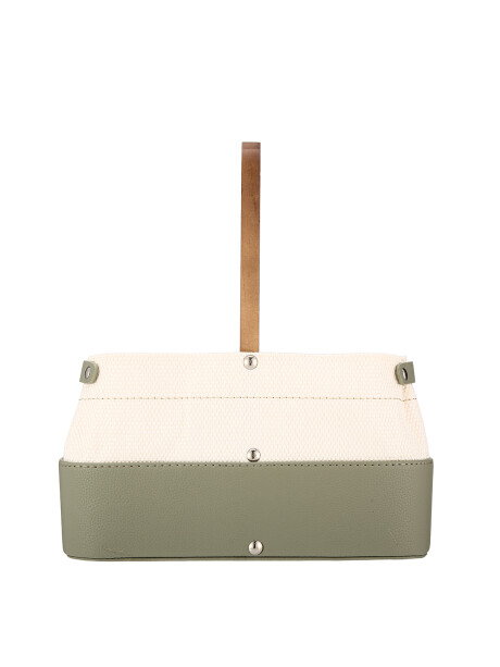 Matera De Auto Tela Verde / Beige