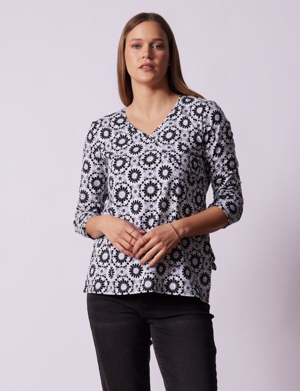 Blusa Algodon GRIS/MULTI