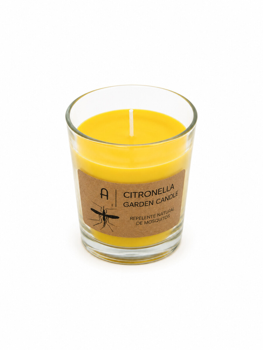 VELA CITRONELA FRASCO VIDRIO - AMARILLO 