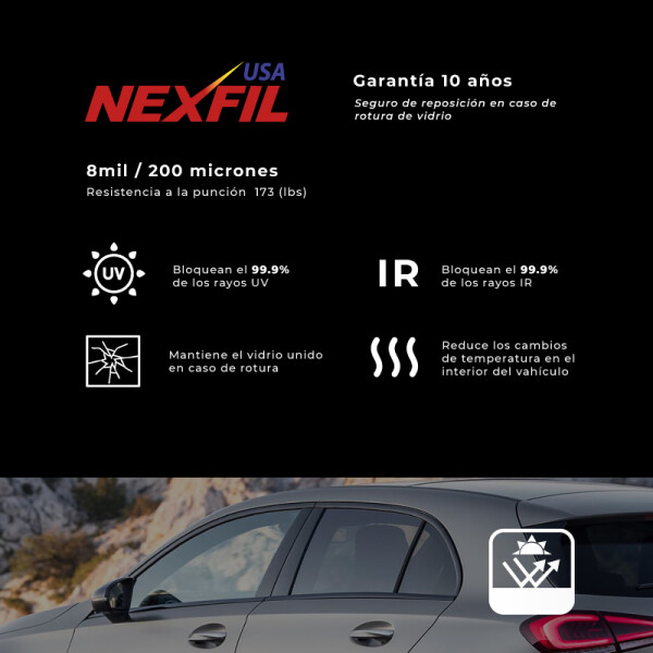 Polarizado Camioneta. Marca: Nexfil. Tono: Claro. 200 Micrones Polarizado Camioneta. Marca: Nexfil. Tono: Claro. 200 Micrones