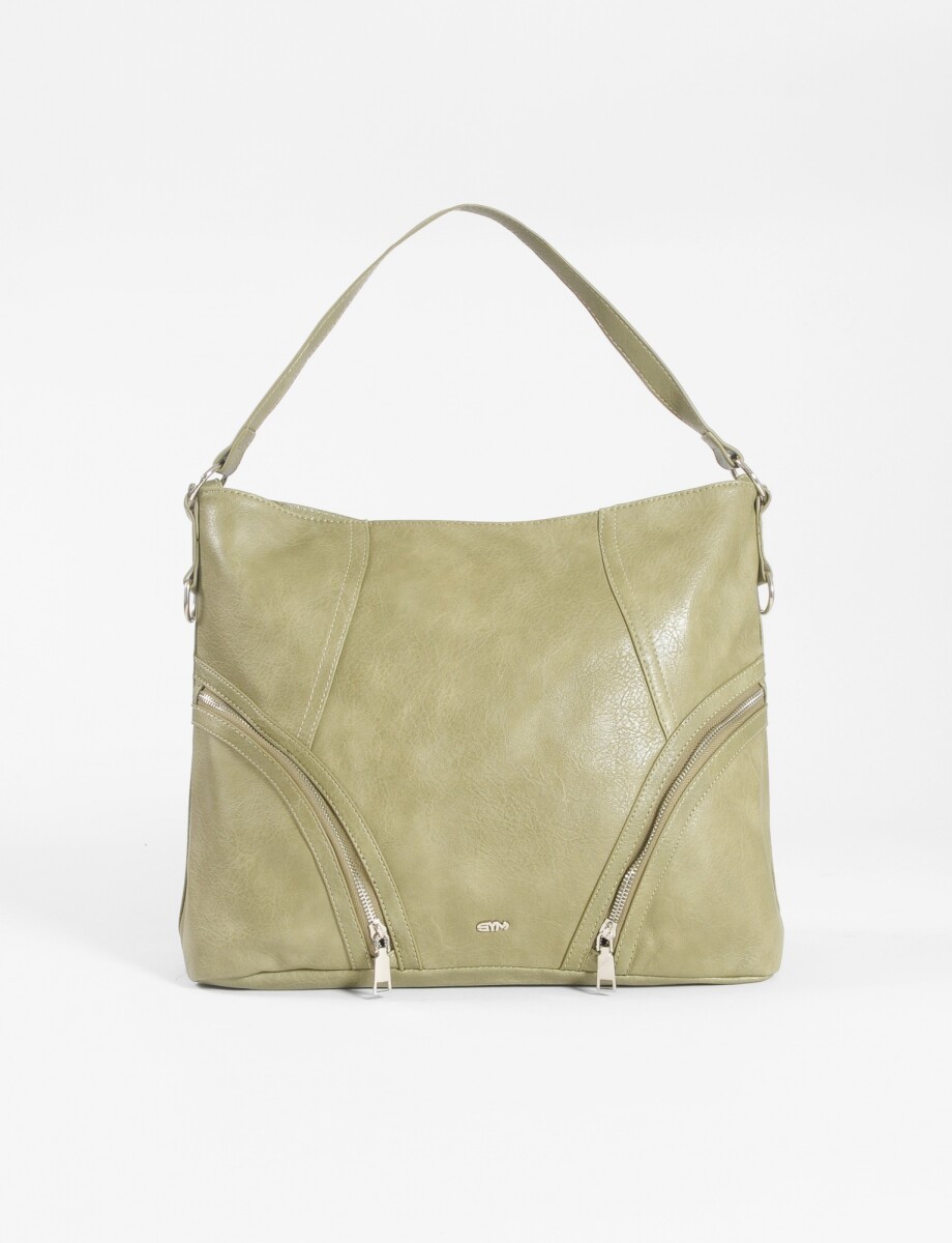 Cartera hobo cierres - verde 