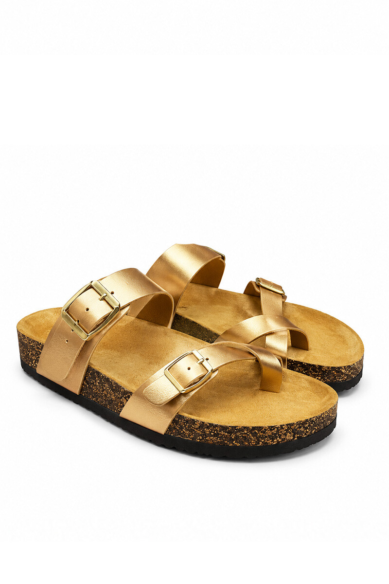 Sandalia Bettina ojota cruzada BT108 Dorado