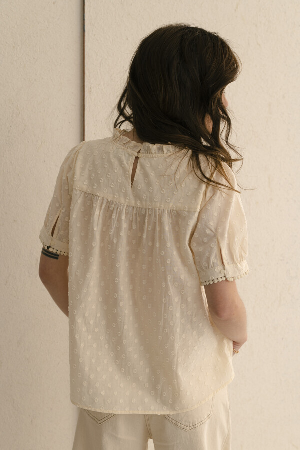 BLUSA PLUMETTIE BEIGE