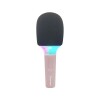Micrófono Infantil con luces Bluetooth Usb Recargable Rosa