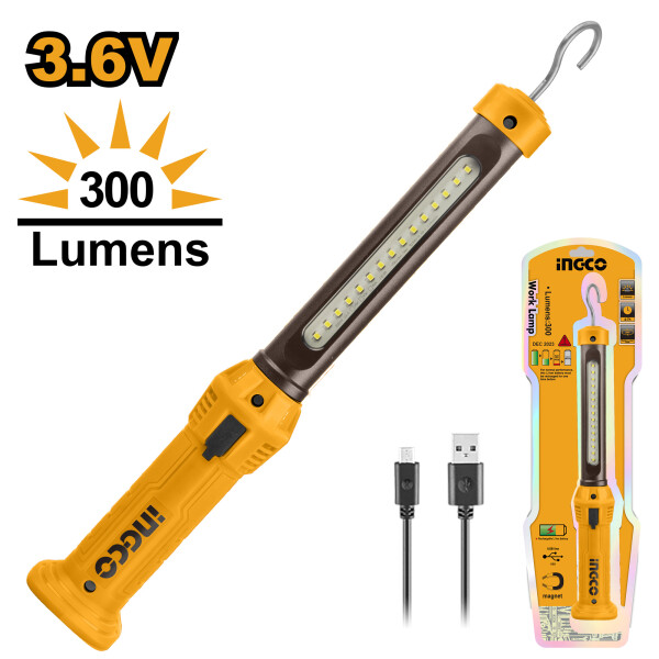 LAMPARA TRABAJO TALLER INGCO HWLI35261 BAT RECARGABLE 3.5W LAMPARA TRABAJO TALLER INGCO HWLI35261 BAT RECARGABLE 3.5W