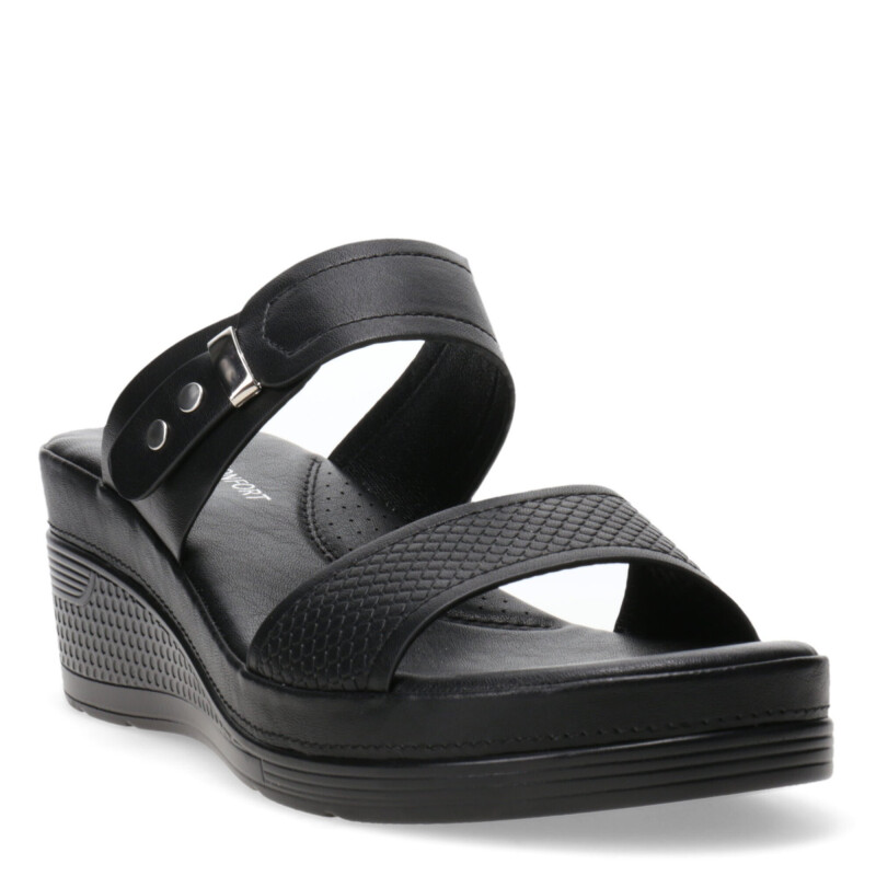 Sandalias de Mujer Lady Confort HAYS con dos tiras Negro