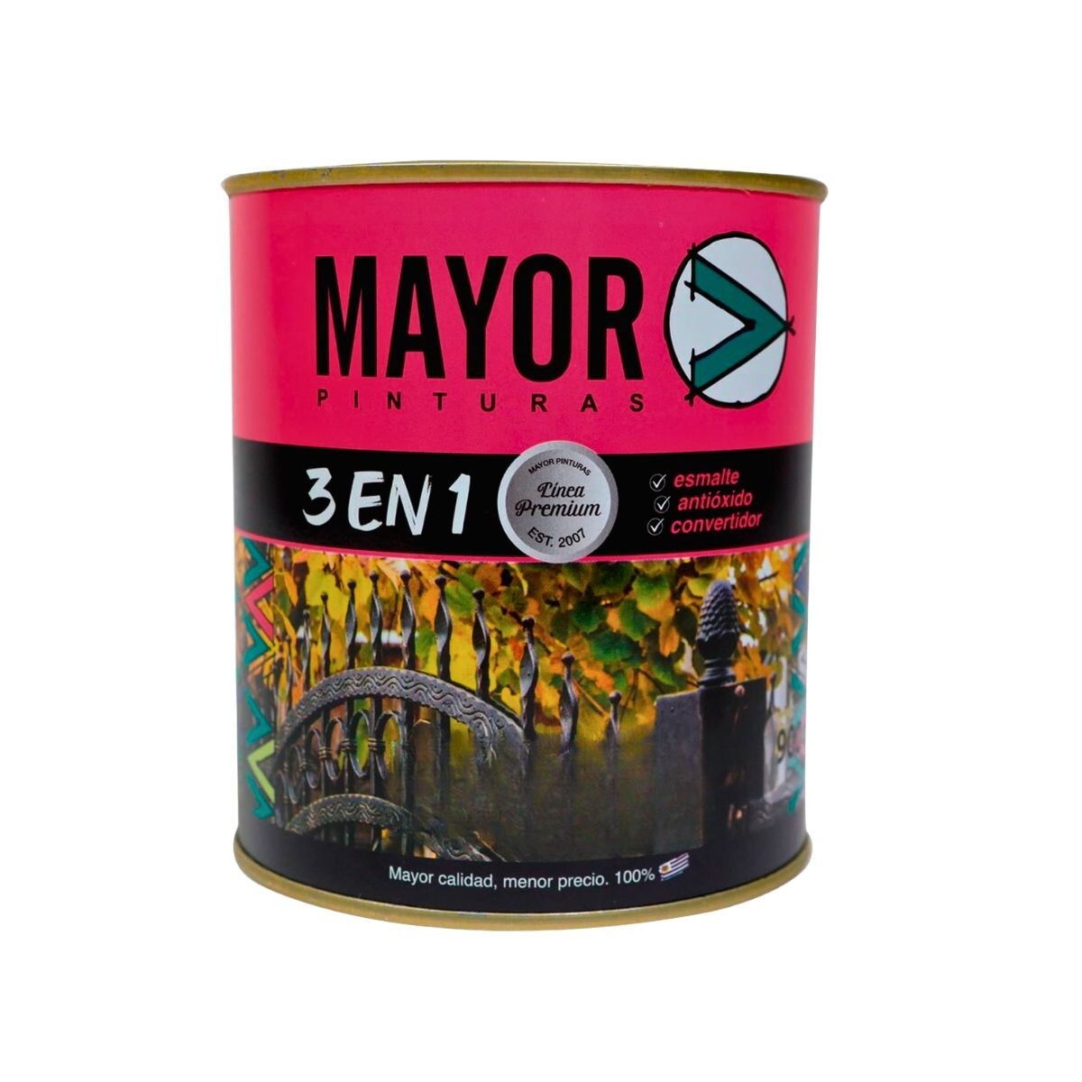 PINTURA ESMALTE 3 EN 1 225ML MAYOR - Amarillo 