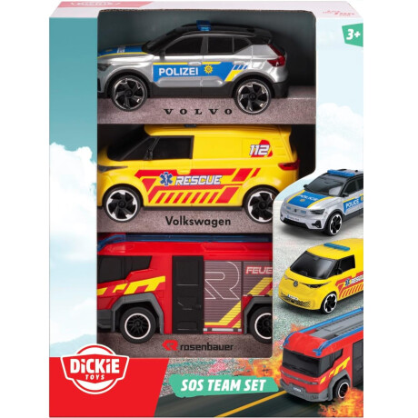 Coche de policía, Ambulancia, Camión de bomberos Coche de policía, Ambulancia, Camión de bomberos