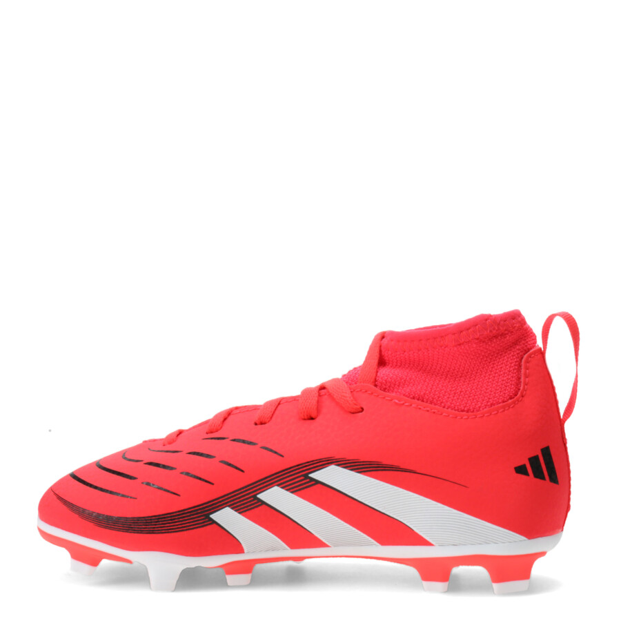 Championes de Fútbol 11 Infantiles Adidas Predator Club Sock Rojo - Blanco - Negro